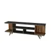 Whalen TV Stand with Open Shelves - Anthracite & Light Walnut