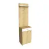 Summer Hallway Coat Rack with Cabinet - White & Sapphire Oak