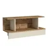 Dustin TV Stand with Shelves - Beige & Atlantic Pine