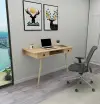 Denas Computer Desk with Drawers - Sapphire Oak