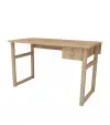 Virtual Wood Computer Desk with Drawer - Natural