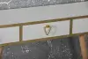 Natenga Dresuar Console Table with Drawers - White & Gold