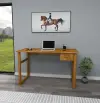 Virtual Wood Computer Desk with Drawer - Sapphire Oak