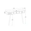 Natenga Dresuar Console Table with Drawers - White & Gold