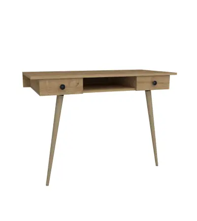 Denas Computer Desk with Drawers - Sapphire Oak