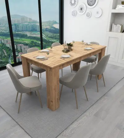 Dennis 160 cm 6 Person Dining Table - Atlantic Pine