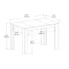 Dennis 160 cm 6 Person Dining Table - Atlantic Pine