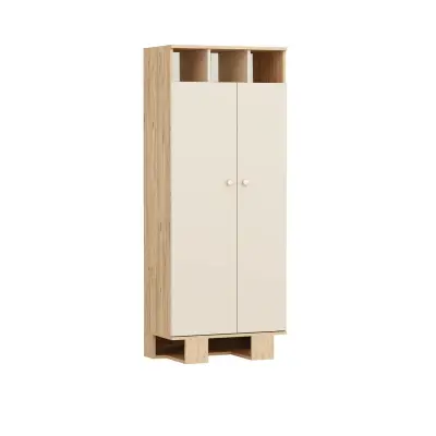 Zeno Compact Wardrobe with Cabinets and Shelves