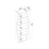 Nestor Bookcase with 5 Tier Shelves - White