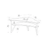 Lotte Corner TV Stand Entertainment Center - Beige