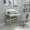 Eneas Computer Desk with Shelves