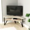 Lotte Corner TV Stand Entertainment Center - Beige