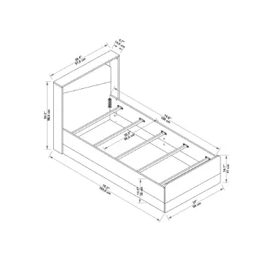 Zeno Bedstead Bed Frame with Headboard