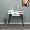 Ambrose Makeup Vanity Table with Mirror - White