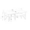 Orion 120 Coffee Table with Storage Shelf - Beige