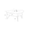 Adonis Coffee Table with Storage Shelf - Beige