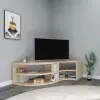 Melitta Corner TV Stand with Shelving Unit - Beige