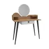 Ambrose Makeup Vanity Table with Mirror - Atlantic Pine / White