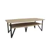 Orion 120 Coffee Table with Storage Shelf - Beige