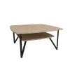 Orion 90 Coffee Table with Storage Shelf - Beige