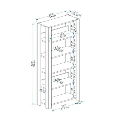 Zeno Ladder Bookcase Bookshelf