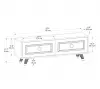 Romens 120 cm Wide TV Stand and Media Console with Cabinets