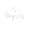 Orion 90 Coffee Table with Storage Shelf - Beige