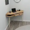 Homer Corner Computer Desk with Drawer and Shelves