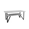 Orion 50 Coffee Table with Storage Shelf - White