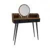 Belem Makeup Vanity Table with Mirror - Light Walnut / Black