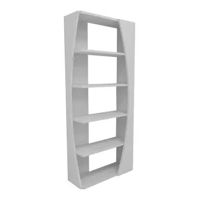 Nestor Bookcase with 5 Tier Shelves - White