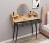 Belem Makeup Vanity Table with Mirror - Atlantic Pine / Anthracite