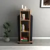 Dorian Bookcase with Shelves and Wheels