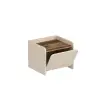 Babel Nightstand with Cabinet - Light Walnut / Beige