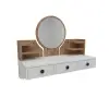 Cosmo Makeup Vanity Table with Mirror - Atlantic Pine / White