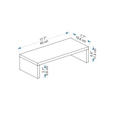 Thea Monitor Riser PC Stand - Sapphire Oak