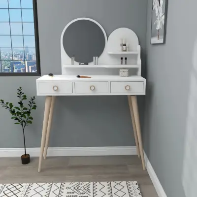 Vetone Makeup Vanity Table with Mirror