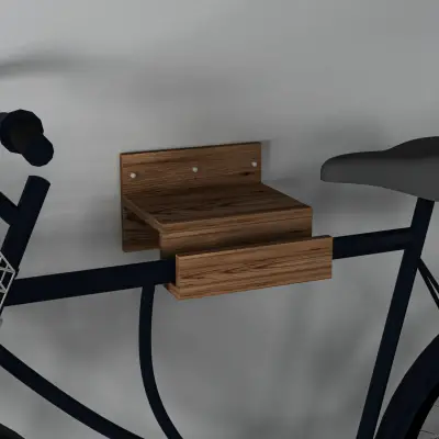 Luis Wall Mounted Bike Rack - Light Walnut