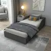 Brian Bedstead Bed Frame with Headboard - Anthracite