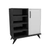 Fiona Shoe Storage Shelf with Cabinet - White / Anthracite