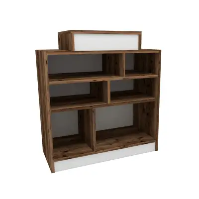 Ansel Shoe Storage Shelf - Light Walnut / White