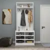 Edrice Hallway Coat Rack with Shelves