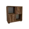 Vasilis Bookcase with Cabinets and Shelves - Light Walnut