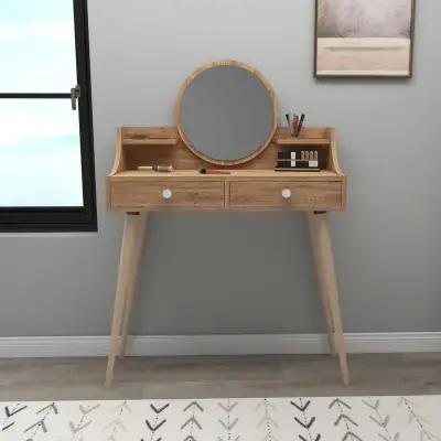 Risoma Makeup Vanity Table with Mirror - Atlantic Pine