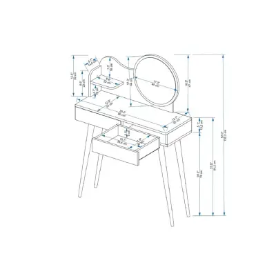 Aron Makeup Vanity Table with Mirror