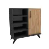 Fiona Shoe Storage Shelf with Cabinet - Atlantic Pine / Anthracite