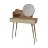 Aron Makeup Vanity Table with Mirror - Atlantic Pine / Beige