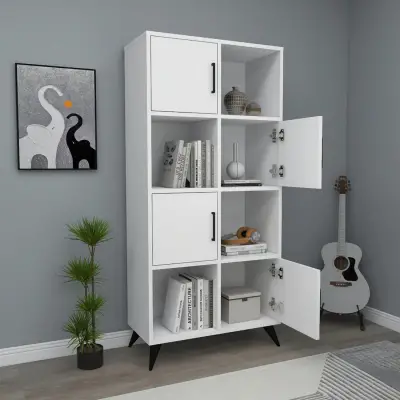 Nyx Bookcase with Cabinets and Shelves