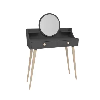 Risoma Makeup Vanity Table with Mirror - Anthracite