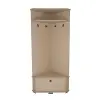 Reina Corner Hallway Coat Rack with Cabinet - Beige